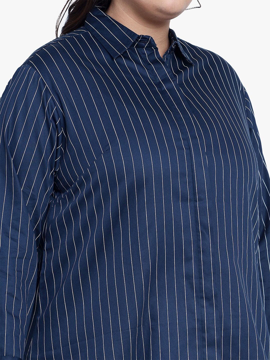 Blue Stripe Formal Shirt — view 2