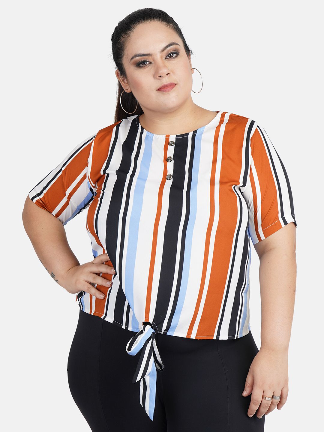 Multicolor Stripe Top — view 1