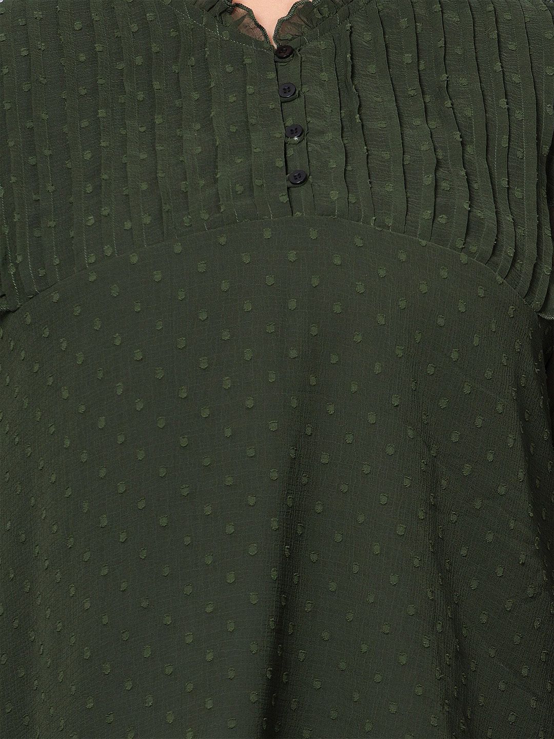 Green Georgette Plus Size Tunic — view 2