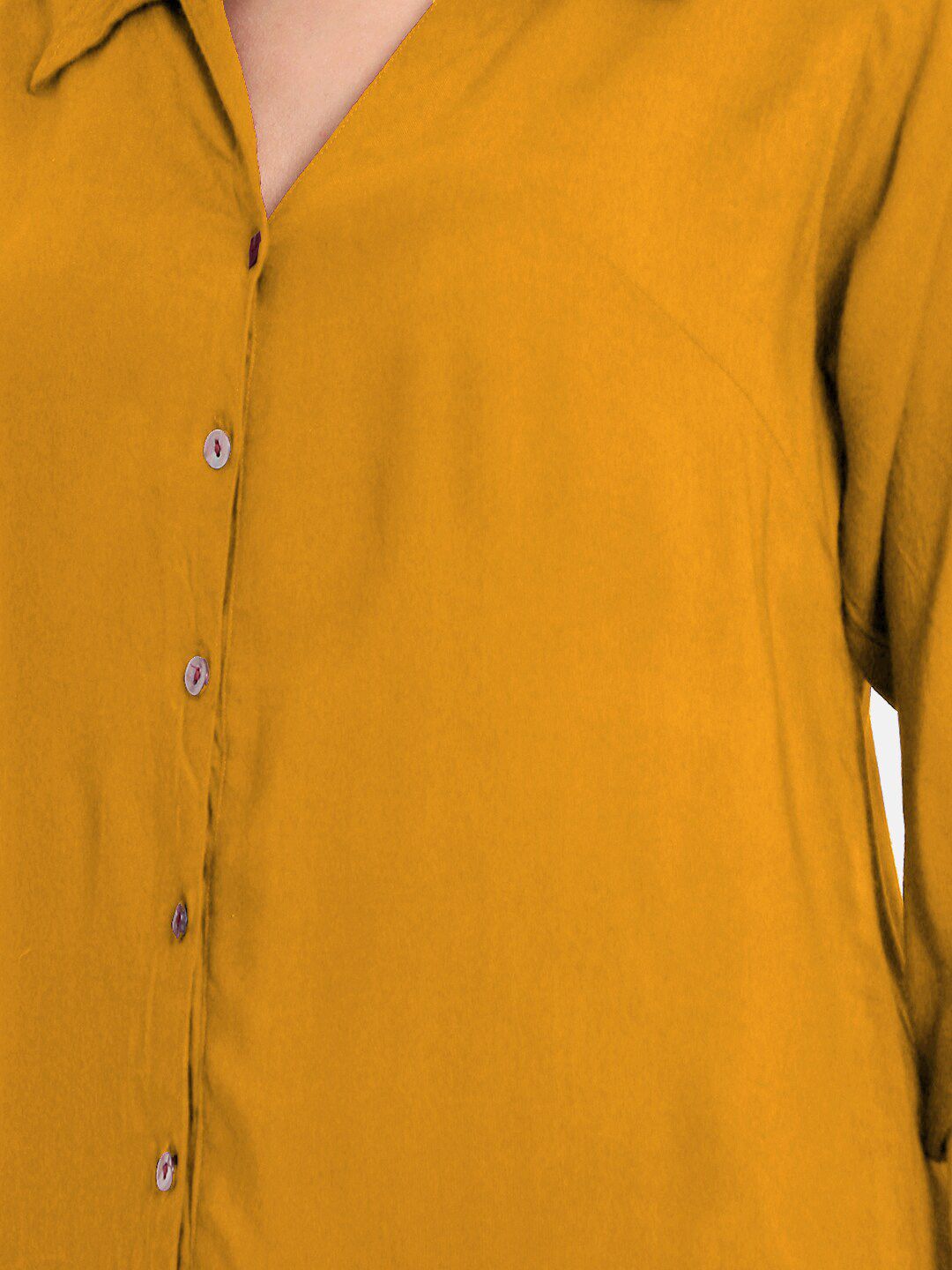 Mustard Longline Plus Size Shirt — view 9
