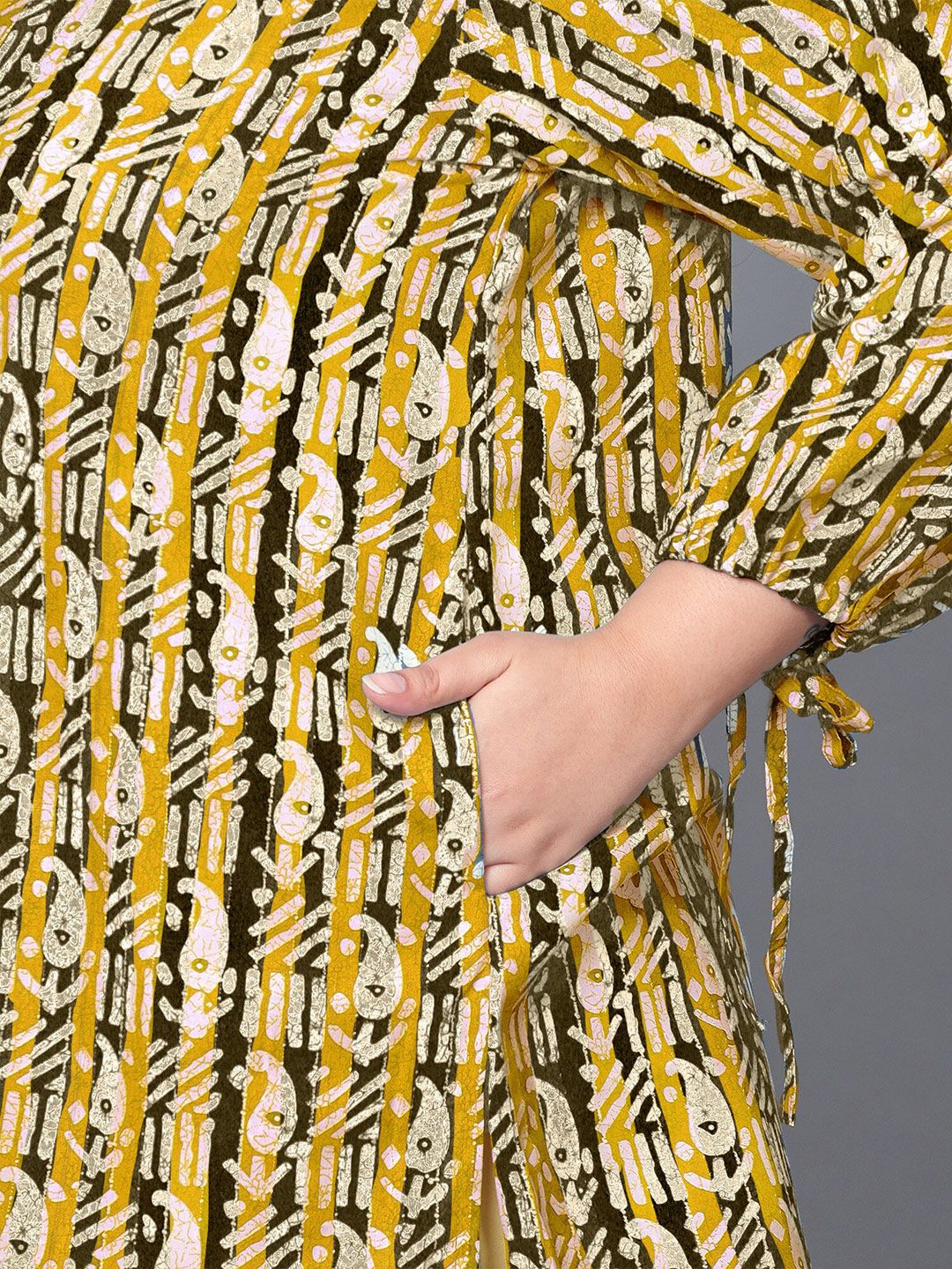 Mustard Paisley Plus Size Tunic — view 2