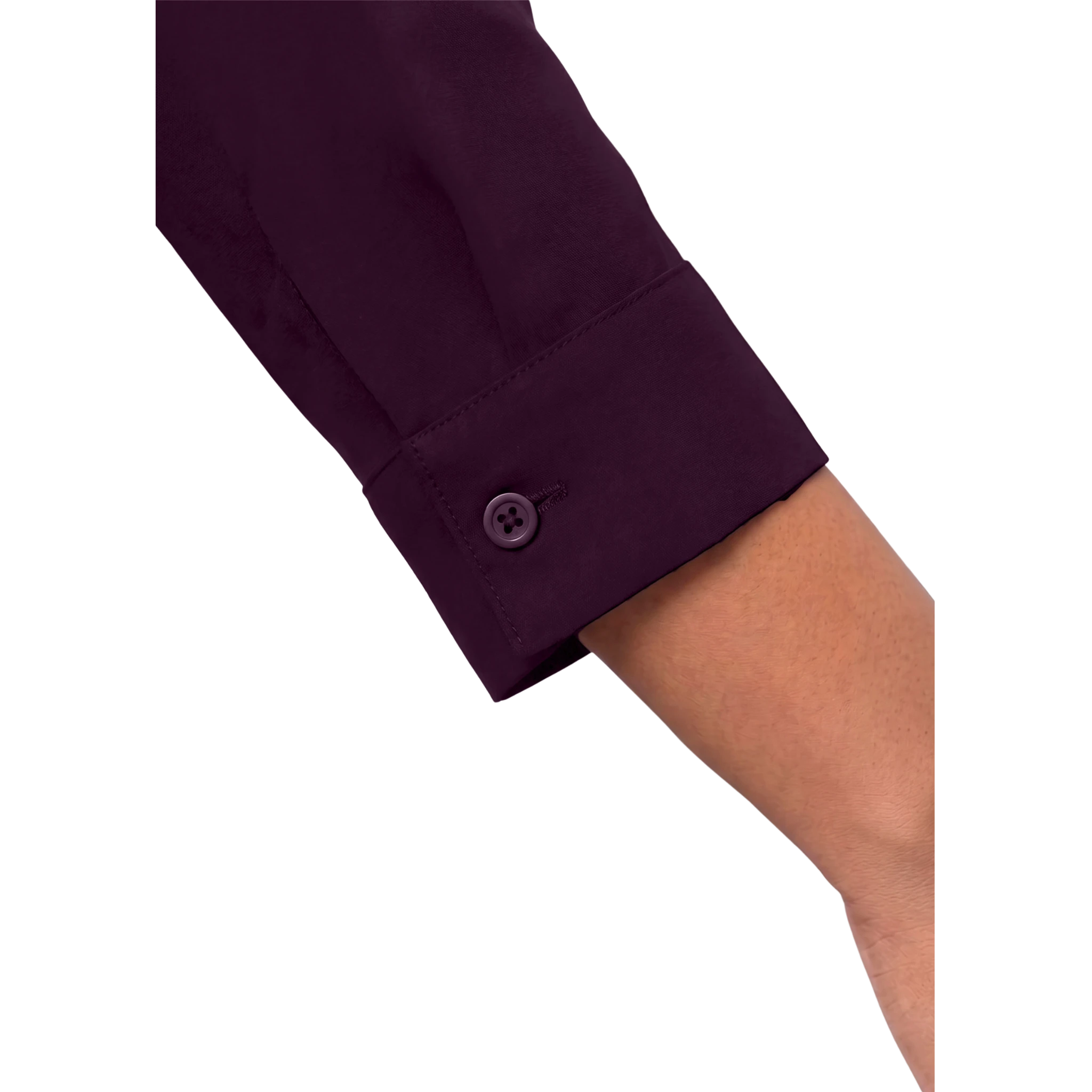 Burgundy Rayon Concealed Plus Size Tunic