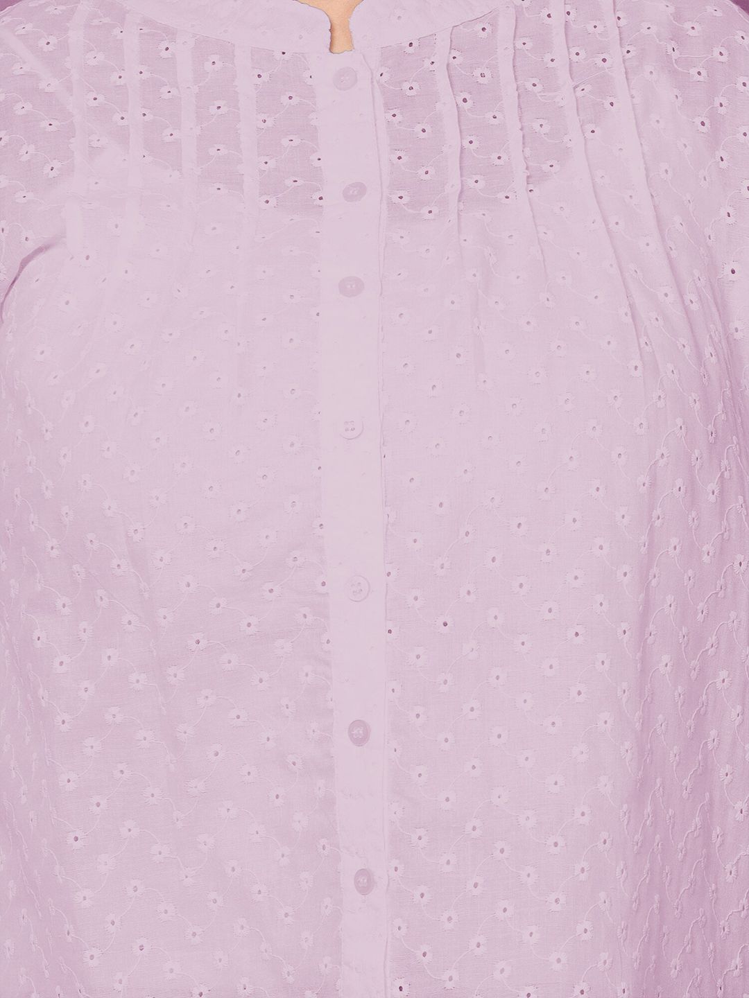 Pink Chikankari Plus Size Tunic — view 2