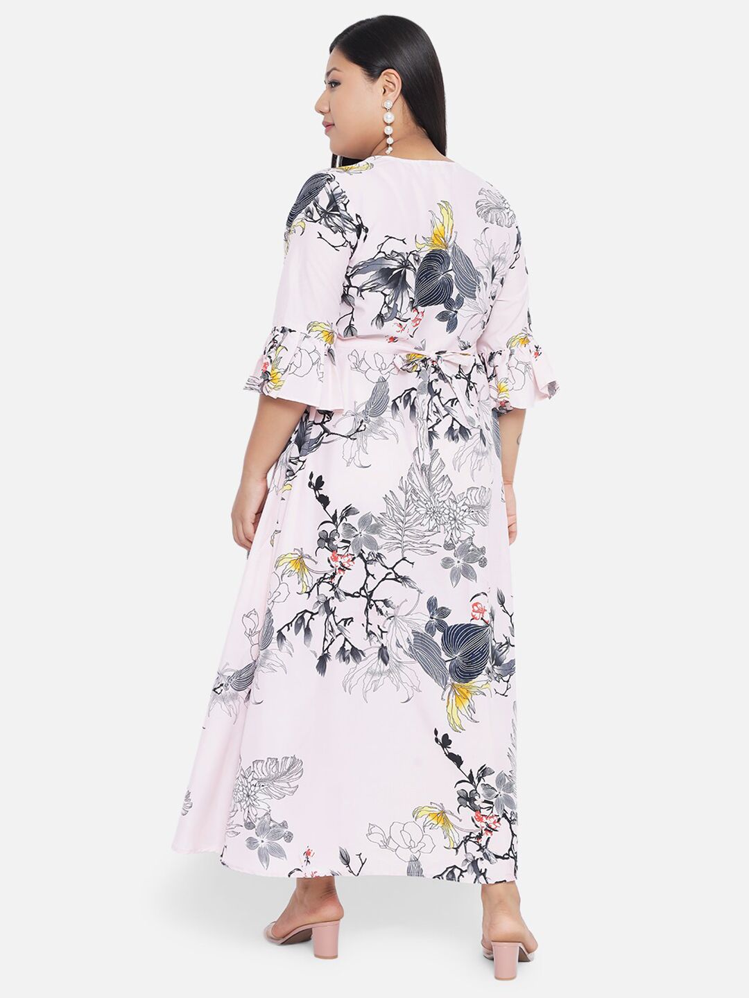 Pink Floral Maxi Dress — view 5