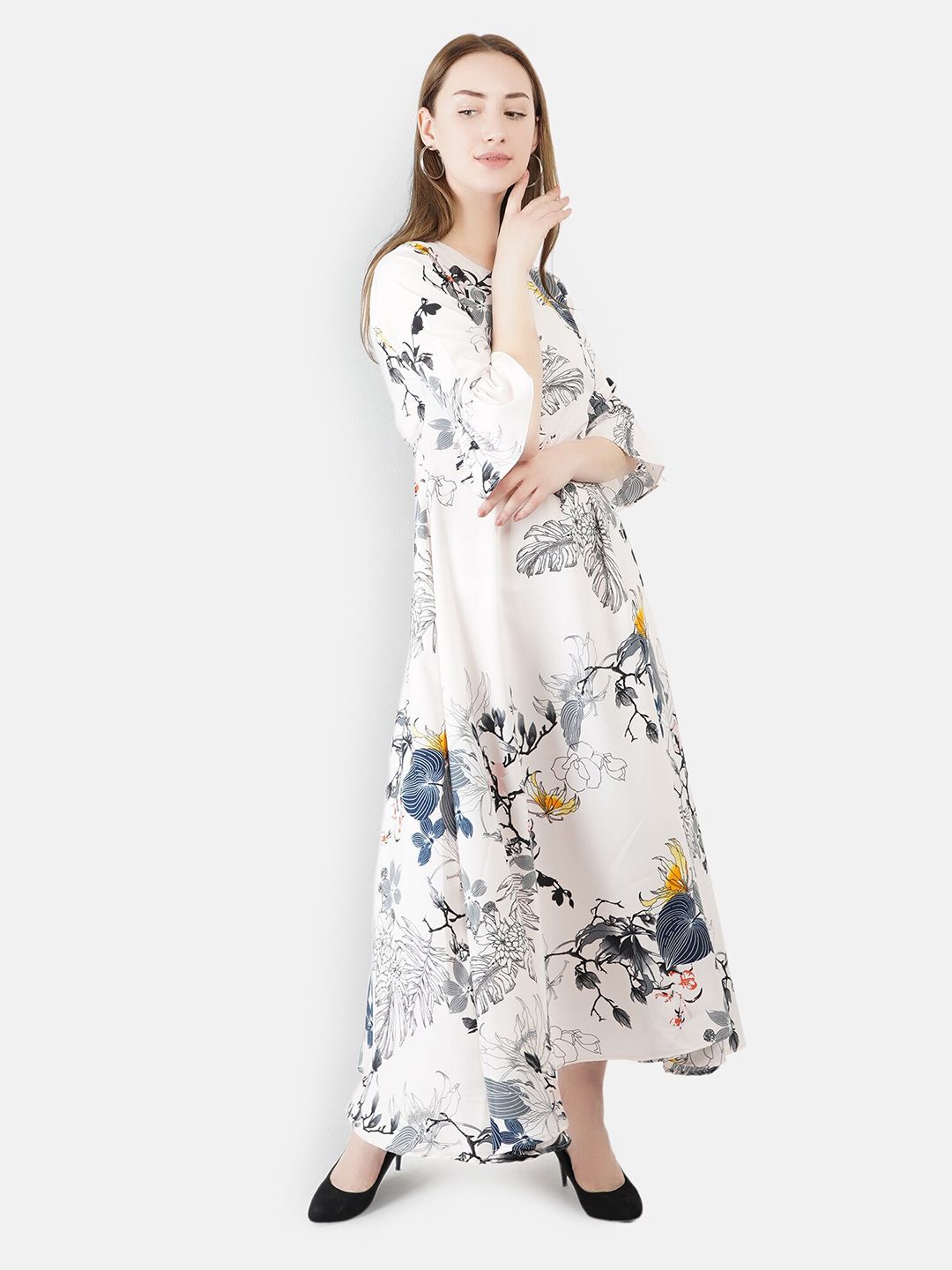 Pink Floral Maxi Dress — view 10