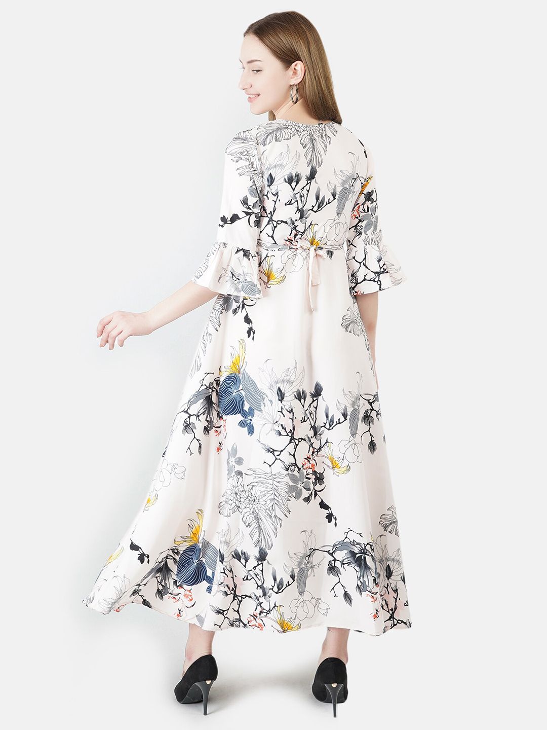 Pink Floral Maxi Dress — view 11