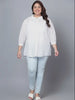 White Chikankari Plus Size Tunic — rampwalk