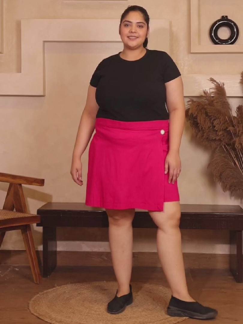 Pink Cotton Skorts — rampwalk