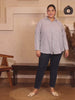 Blue Linen Stripe Formal Shirt — rampwalk