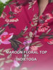 Maroon Floral Print Tunic — rampwalk