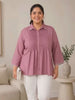 Pink Cotton Collar Embroidered Tunic — rampwalk