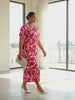 Pink and White Floral Maxi Dress — rampwalk