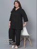 Black Solid Plus Size Co-Ord Set — rampwalk