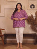 Purple Geometric Print Shirt — rampwalk