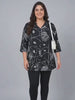 Black Scribble Print Plus Size Shirt — rampwalk