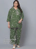 Green Scribble Print Plus Size Co-Ord Set — rampwalk