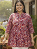 Red and Purple Print Cotton Tunic — rampwalk