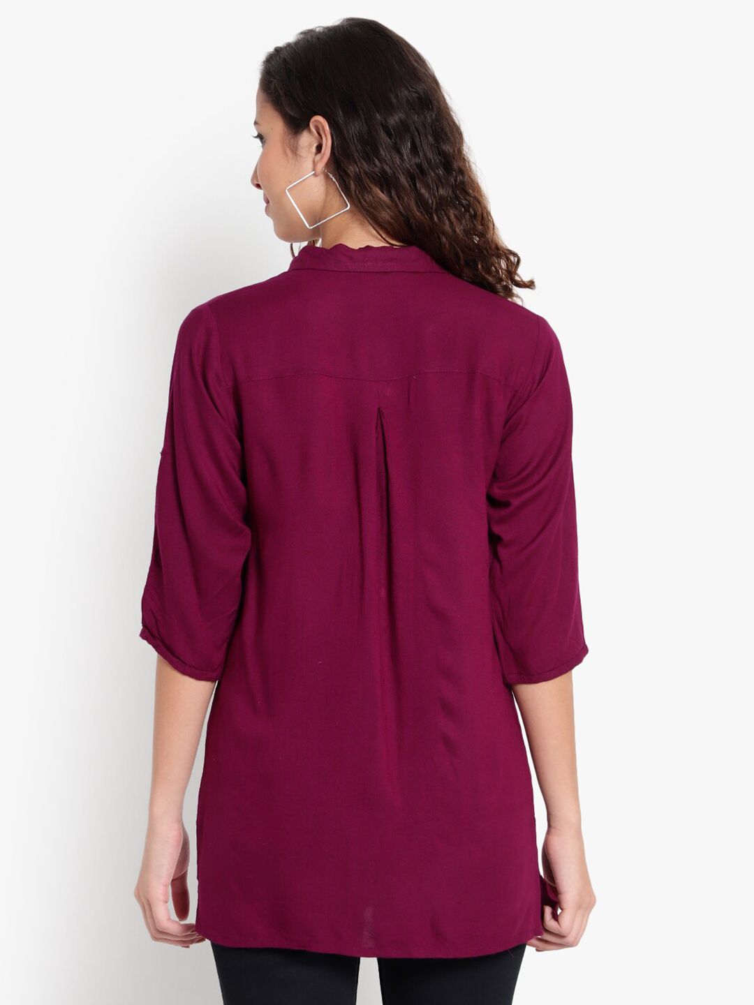 Purple Longline Shirt — view 5