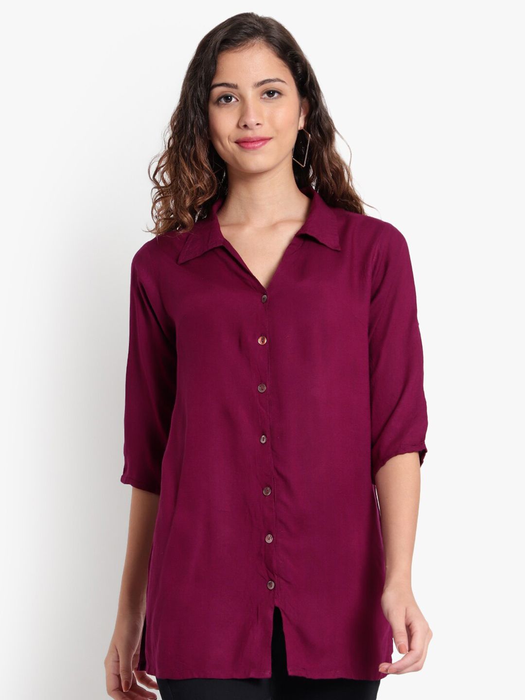 Purple Longline Shirt — view 8