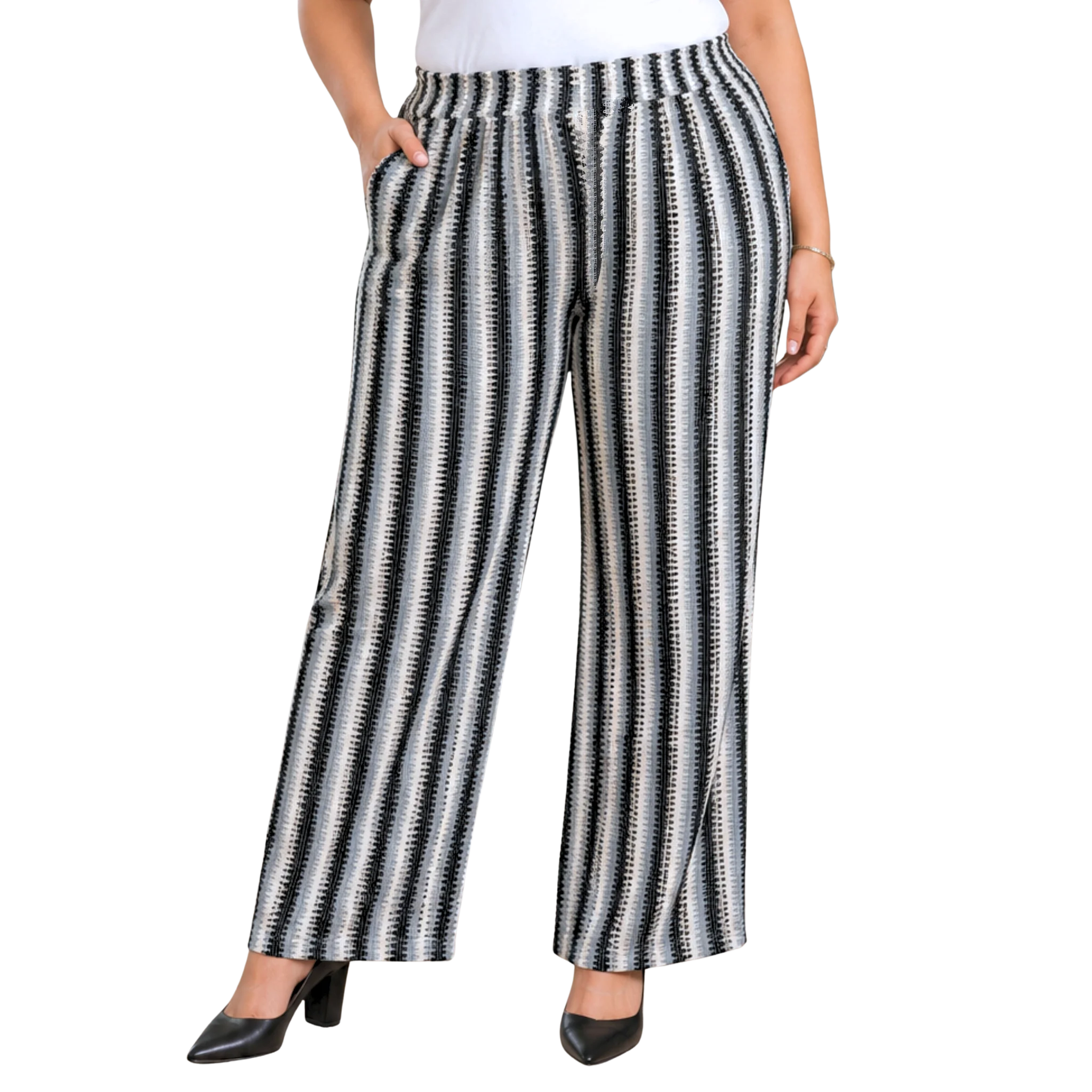 Blue and Black Crochet Trousers