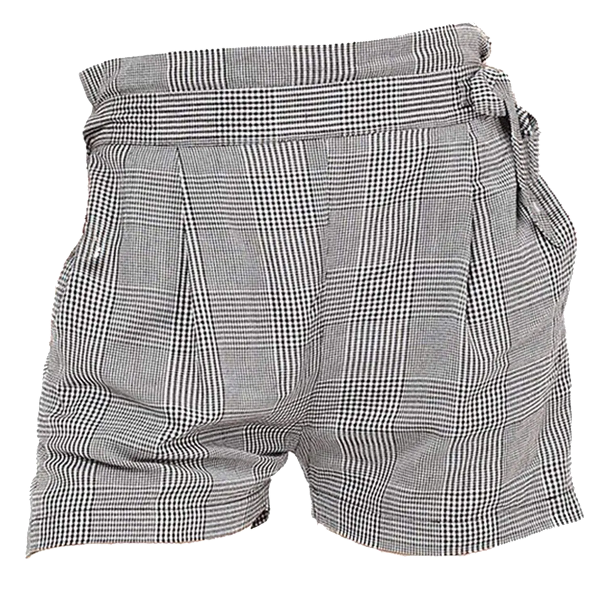 Black and White Checkered Plus Size Fit Shorts