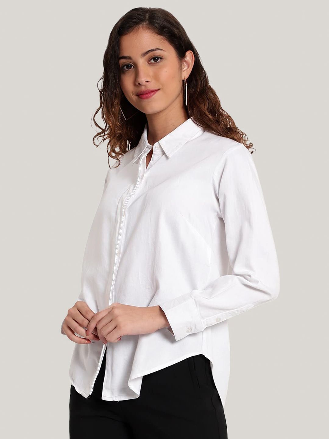 White Slim Fit Formal Shirt — view 4