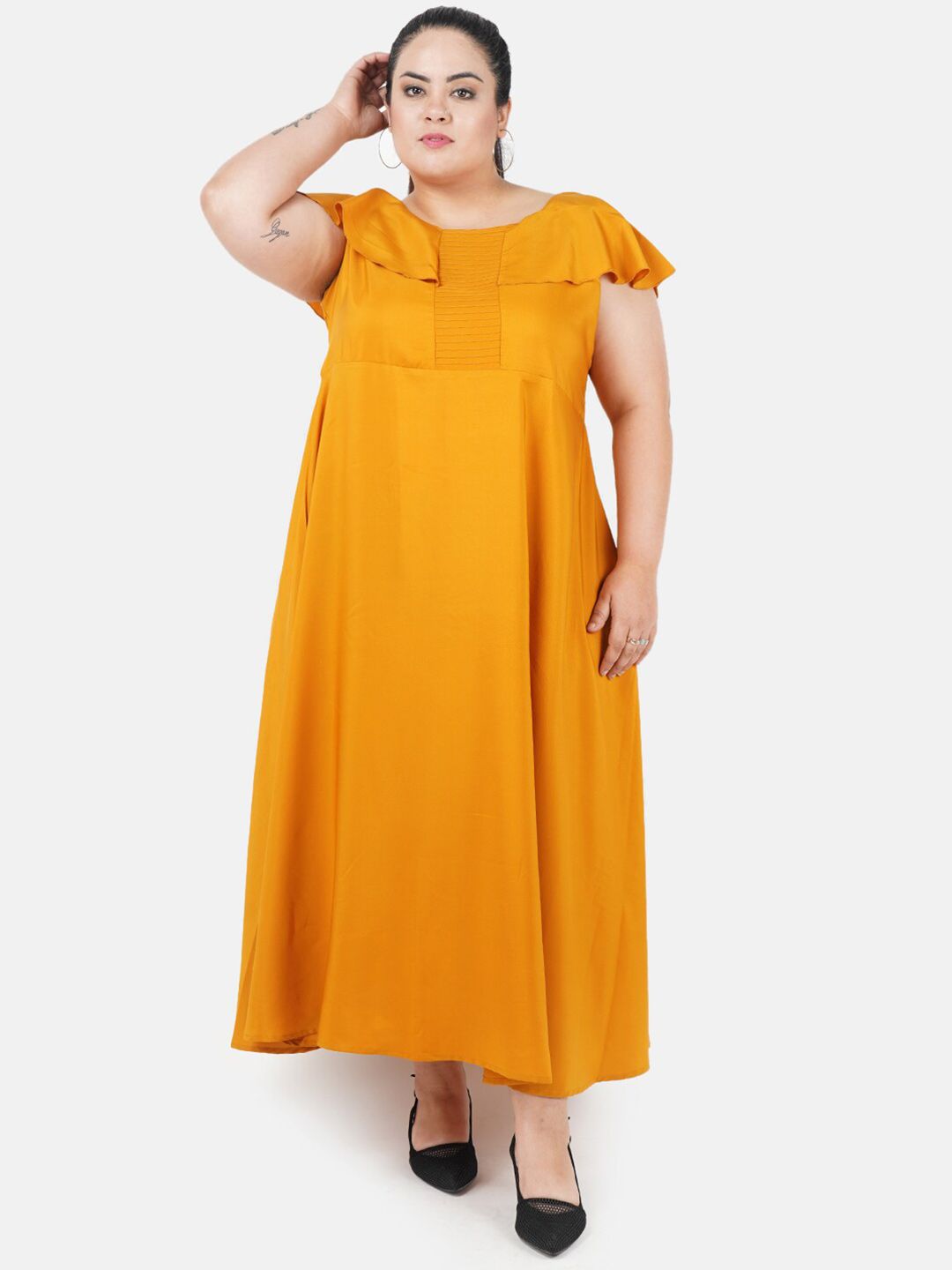 Yellow Solid Maxi Dress — view 1