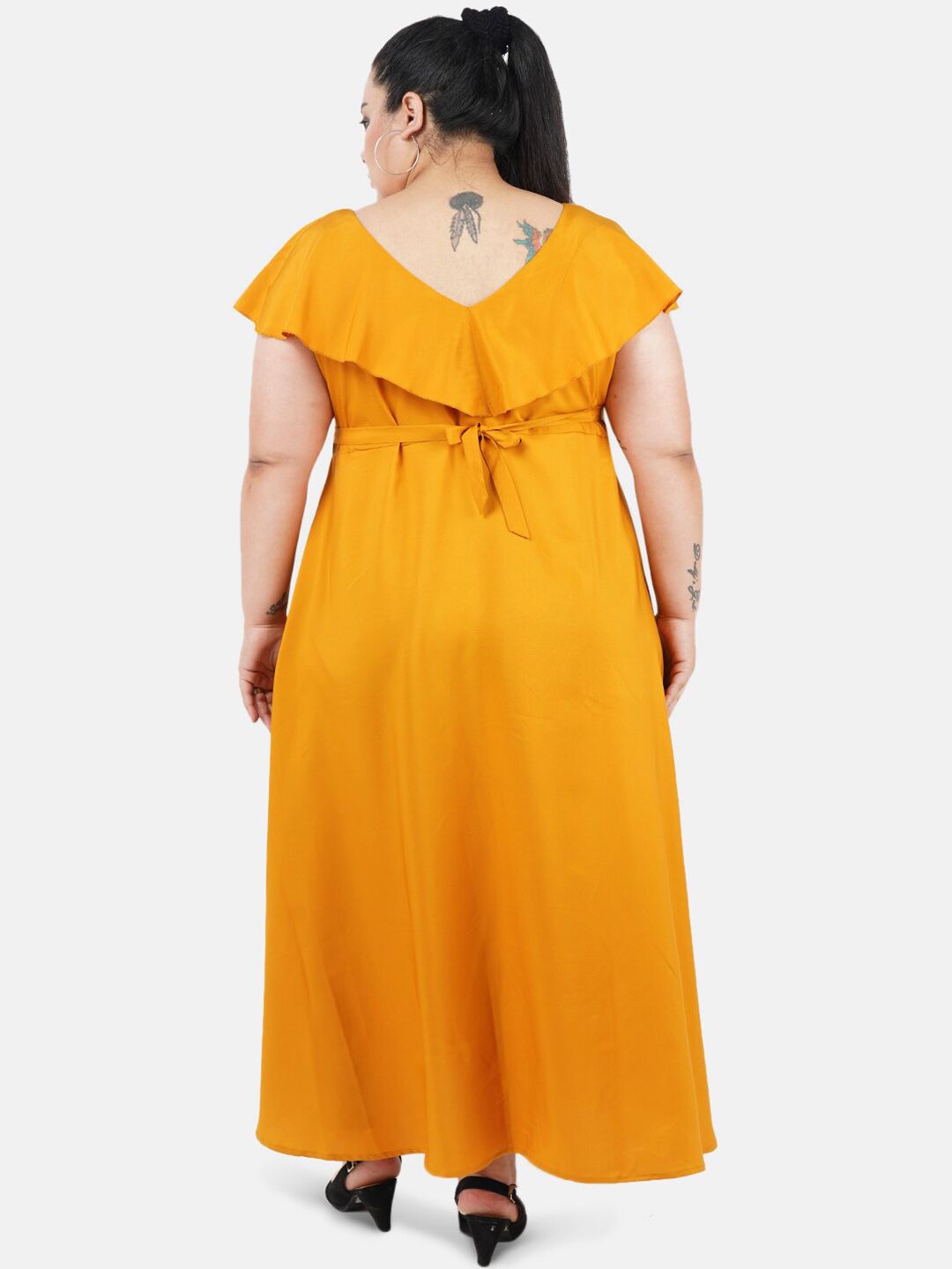 Yellow Solid Maxi Dress — view 5