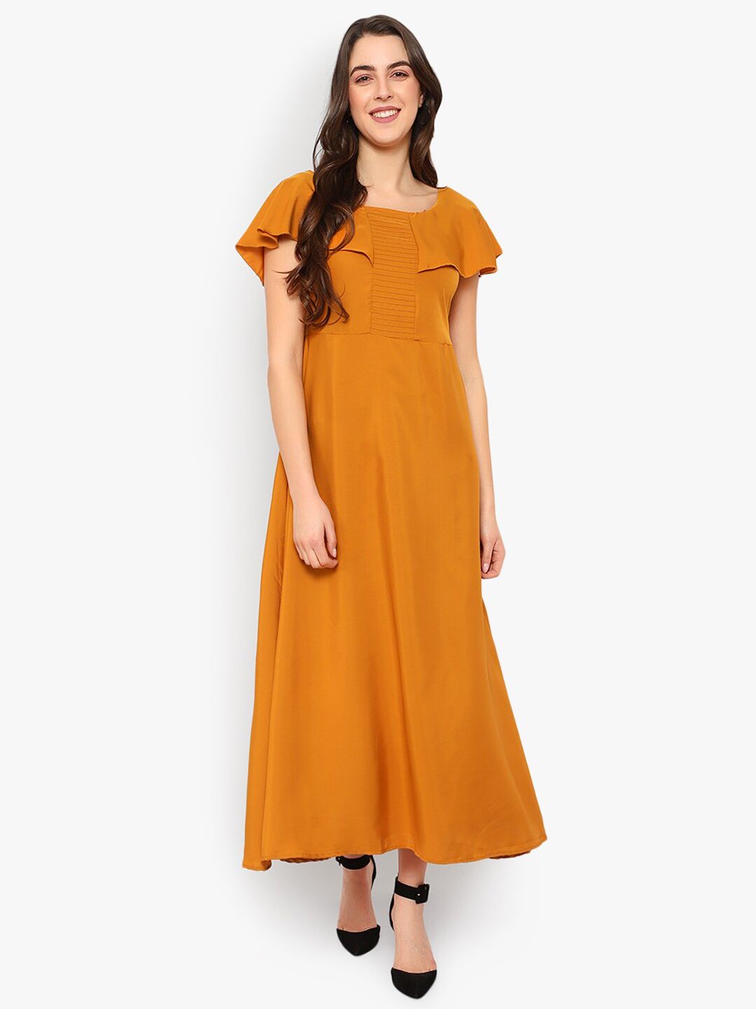 Yellow Solid Maxi Dress — view 7