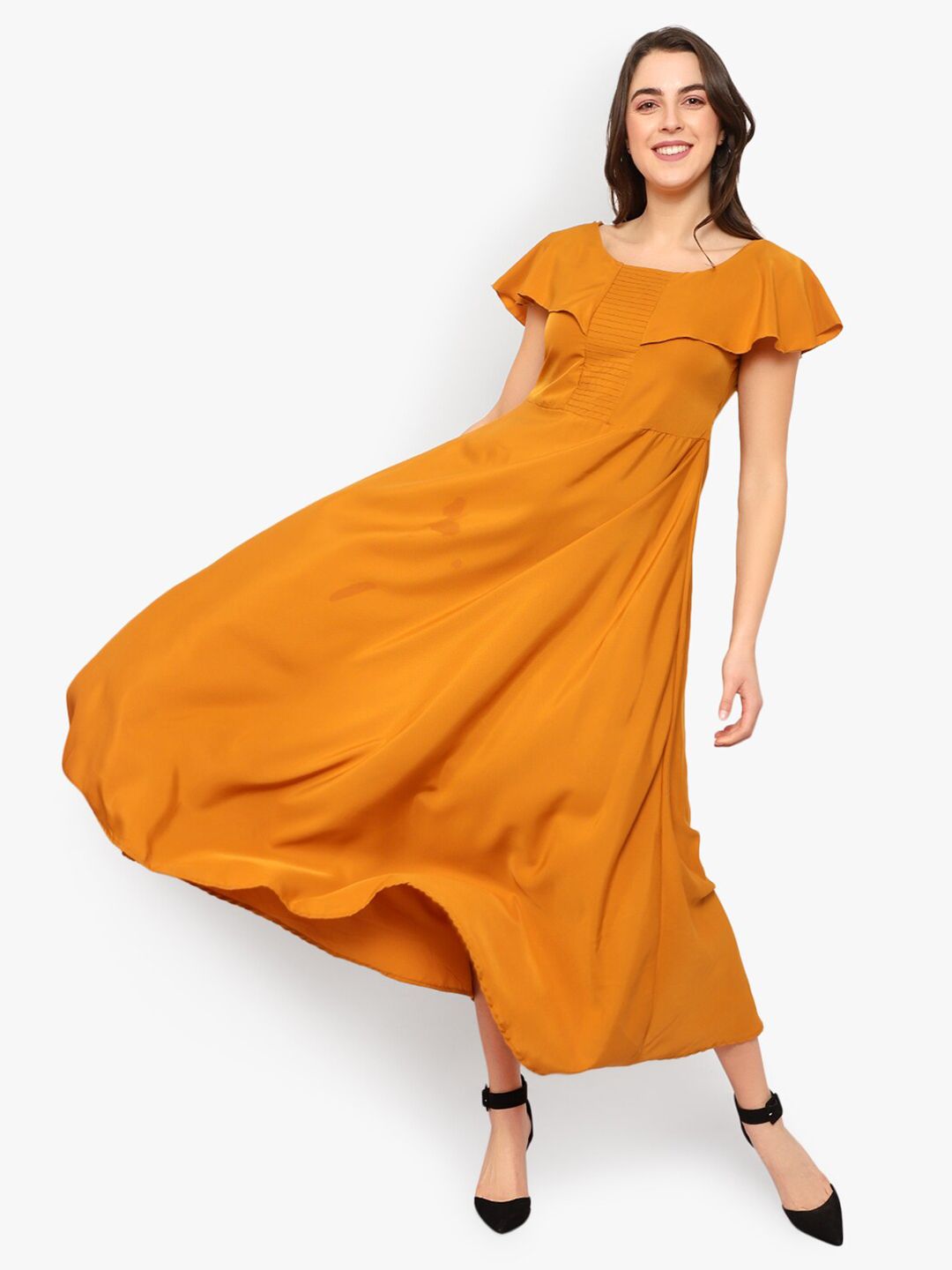 Yellow Solid Maxi Dress — view 12