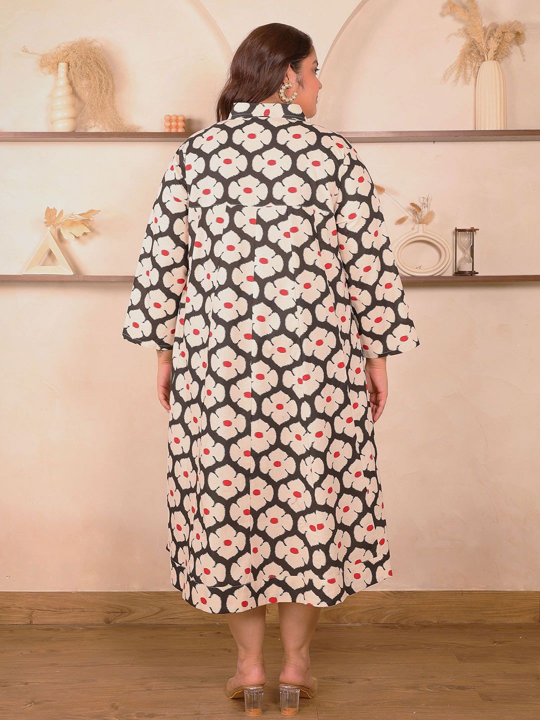 Black Floral Kali Plus Size Dress — view 5